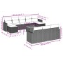 11-teiliges Gartensofa-Set und graue synthetische Rattankissen von , Modulare Sofas für den Außenbereich - Ref: Foro24-322434...