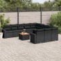 Garden sofa set 12 pieces with black synthetic rattan cushions by , Modular outdoor sofas - Ref: Foro24-3224347, Price: 711,9...