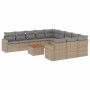 12-teiliges Gartensofa-Set und braune synthetische Rattankissen von , Modulare Sofas für den Außenbereich - Ref: Foro24-32243...