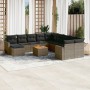 12-piece garden sofa set with gray synthetic rattan cushions by , Modular outdoor sofas - Ref: Foro24-3224422, Price: 739,75 ...