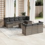 10-piece garden sofa set with gray synthetic rattan cushions by , Garden sets - Ref: Foro24-3218330, Price: 602,06 €, Discoun...