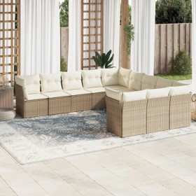 11-teiliges Gartensofa-Set mit beigen synthetischen Rattankissen von , Gartensets - Ref: Foro24-3218408, Preis: 852,76 €, Rab...