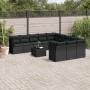 Gartensofa-Set 12-teilig mit schwarzen synthetischen Rattankissen von , Gartensets - Ref: Foro24-3218415, Preis: 714,47 €, Ra...