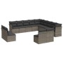 12-piece garden sofa set with gray synthetic rattan cushions by , Garden sets - Ref: Foro24-3218420, Price: 755,89 €, Discoun...