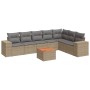 Gartensofa-Set mit beigen Kissen 8 Stück PE-Rattan von , Gartensets - Ref: Foro24-3257809, Preis: 576,99 €, Rabatt: %