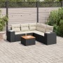 6-teiliges Gartensofa-Set und schwarze synthetische Rattankissen von , Gartensets - Ref: Foro24-3257771, Preis: 407,12 €, Rab...