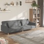 2-seater sofa bed with two pillows in light gray fabric by , Sofas - Ref: Foro24-375799, Price: 265,07 €, Discount: %