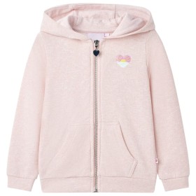 Children's sweatshirt with hood and zipper light pink mix 104 by , Kids T-shirts - Ref: Foro24-10980, Price: 14,99 €, Discoun...