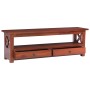 Solid mahogany wood TV stand in brown, 120x30x40 cm by vidaXL, TV Furniture - Ref: Foro24-283839, Price: 196,87 €, Discount: %