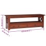 Solid mahogany wood TV stand in brown, 120x30x40 cm by vidaXL, TV Furniture - Ref: Foro24-283839, Price: 196,87 €, Discount: %