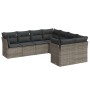 8-teiliges Gartensofa-Set und graue synthetische Rattankissen von , Gartensets - Ref: Foro24-3218590, Preis: 518,44 €, Rabatt: %