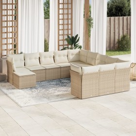 12-teiliges Gartensofa-Set und braune synthetische Rattankissen von , Gartensets - Ref: Foro24-3218628, Preis: 906,99 €, Raba...