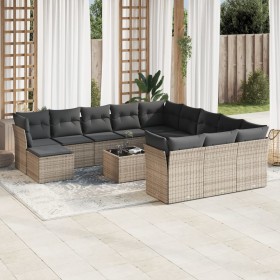 Gartensofa-Set mit Kissen, 13-teilig, graues synthetisches Rattan von , Gartensets - Ref: Foro24-3218640, Preis: 852,66 €, Ra...