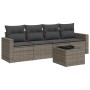 Garden sofa set with cushions 5 pieces gray synthetic rattan by , Garden sets - Ref: Foro24-3218680, Price: 325,44 €, Discoun...