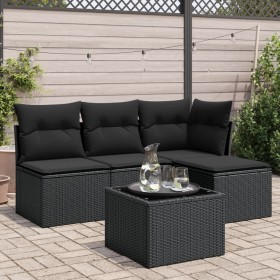 5-teiliges Gartenmöbel-Set und schwarze synthetische Rattankissen von , Gartensets - Ref: Foro24-3217505, Preis: 275,99 €, Ra...