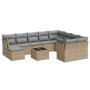 11-teiliges Gartensofa-Set mit beigen synthetischen Rattankissen von , Gartensets - Ref: Foro24-3250438, Preis: 768,08 €, Rab...