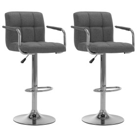 Kitchen bar stools 2 units light gray fabric by vidaXL, Kitchen stools - Ref: Foro24-283419, Price: 153,99 €, Discount: %