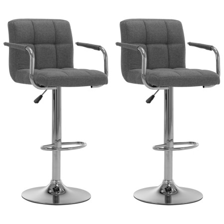 Kitchen bar stools 2 units light gray fabric by vidaXL, Kitchen stools - Ref: Foro24-283419, Price: 134,06 €, Discount: %