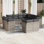 11-piece garden sofa set and gray synthetic rattan cushions by , Garden sets - Ref: Foro24-3218510, Price: 741,99 €, Discount: %