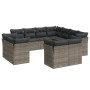 11-piece garden sofa set and gray synthetic rattan cushions by , Garden sets - Ref: Foro24-3218510, Price: 741,99 €, Discount: %