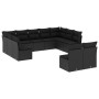 11-piece garden sofa set and black synthetic rattan cushions by , Garden sets - Ref: Foro24-3218345, Price: 601,08 €, Discoun...