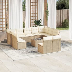 12-teiliges Gartensofa-Set und braune synthetische Rattankissen von , Gartensets - Ref: Foro24-3218358, Preis: 831,32 €, Raba...