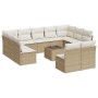 12-teiliges Gartensofa-Set und braune synthetische Rattankissen von , Gartensets - Ref: Foro24-3218358, Preis: 831,99 €, Raba...