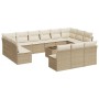 14-teiliges Gartensofa-Set mit beigen synthetischen Rattankissen von , Gartensets - Ref: Foro24-3218398, Preis: 1,00 €, Rabat...