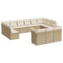 Gartensofa-Set mit Kissen, 13-teilig, beiges synthetisches Rattan von , Gartensets - Ref: Foro24-3218448, Preis: 1,00 €, Raba...