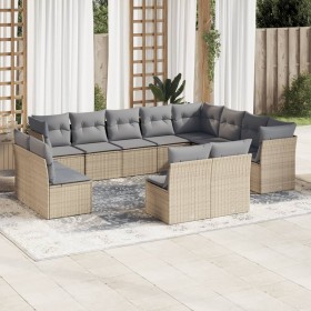 12-teiliges Gartensofa-Set und braune synthetische Rattankissen von , Gartensets - Ref: Foro24-3218469, Preis: 800,56 €, Raba...