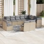 12-teiliges Gartensofa-Set und braune synthetische Rattankissen von , Gartensets - Ref: Foro24-3218469, Preis: 762,12 €, Raba...