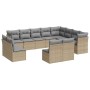 12-piece garden sofa set and brown synthetic rattan cushions by , Garden sets - Ref: Foro24-3218469, Price: 759,99 €, Discoun...