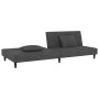 Sofá cama de 2 plazas con dos almohadas terciopelo gris oscuro de , Sofás - Ref: Foro24-375911, Precio: 228,57 €, Descuento: %