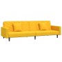 Sofá cama de 2 plazas con dos almohadas terciopelo amarillo de , Sofás - Ref: Foro24-375924, Precio: 266,62 €, Descuento: %