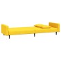 Sofá cama de 2 plazas con dos almohadas terciopelo amarillo de , Sofás - Ref: Foro24-375924, Precio: 266,62 €, Descuento: %