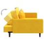 Sofá cama de 2 plazas con dos almohadas terciopelo amarillo de , Sofás - Ref: Foro24-375924, Precio: 266,62 €, Descuento: %