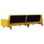 Sofá cama de 2 plazas con dos almohadas terciopelo amarillo de , Sofás - Ref: Foro24-375924, Precio: 266,62 €, Descuento: %