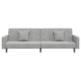 Sofá cama de 2 plazas con dos almohadas terciopelo gris claro de , Sofás - Ref: Foro24-375918, Precio: 249,99 €, Descuento: %