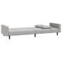 Sofá cama de 2 plazas con dos almohadas terciopelo gris claro de , Sofás - Ref: Foro24-375918, Precio: 248,20 €, Descuento: %