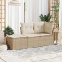 Gartensofa-Set mit beigen Kissen, 3-teilig, PE-Rattan von , Gartensets - Ref: Foro24-3217468, Preis: 258,04 €, Rabatt: %