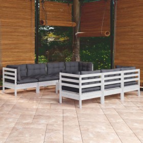 Garden furniture 8 pieces with solid pine wood cushions by , Garden sets - Ref: Foro24-3096161, Price: 753,41 €, Discount: %