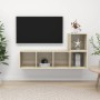 Living room furniture set 2 pieces engineered wood Sonoma oak by , TV Furniture - Ref: Foro24-3079802, Price: 82,99 €, Discou...