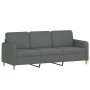 Sofagarnitur mit Kissen 3-teilig aus dunkelgrauem Stoff von , Sofas - Ref: Foro24-3202127, Preis: 559,29 €, Rabatt: %