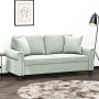 2-Sitzer-Sofa mit hellgrauen Samtkissen 140 cm von , Sofas - Ref: Foro24-3200945, Preis: 276,09 €, Rabatt: %