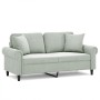 2-Sitzer-Sofa mit hellgrauen Samtkissen 140 cm von , Sofas - Ref: Foro24-3200945, Preis: 276,09 €, Rabatt: %