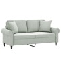 2-Sitzer-Sofa mit hellgrauen Samtkissen 140 cm von , Sofas - Ref: Foro24-3200945, Preis: 276,09 €, Rabatt: %