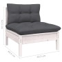 Garden furniture 10 pieces and white cushions solid pine wood by , Garden sets - Ref: Foro24-3096912, Price: 928,07 €, Discou...