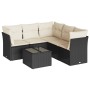 6-teiliges Gartensofa-Set und schwarze synthetische Rattankissen von , Gartensets - Ref: Foro24-3217626, Preis: 403,57 €, Rab...