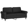 Sofá de 2 plazas con cojines terciopelo negro 140 cm de , Sofás - Ref: Foro24-3200950, Precio: 274,16 €, Descuento: %