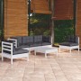 Muebles de jardín 6 pzas con cojines madera maciza de pino de , Conjuntos de jardín - Ref: Foro24-3096191, Precio: 518,46 €, ...